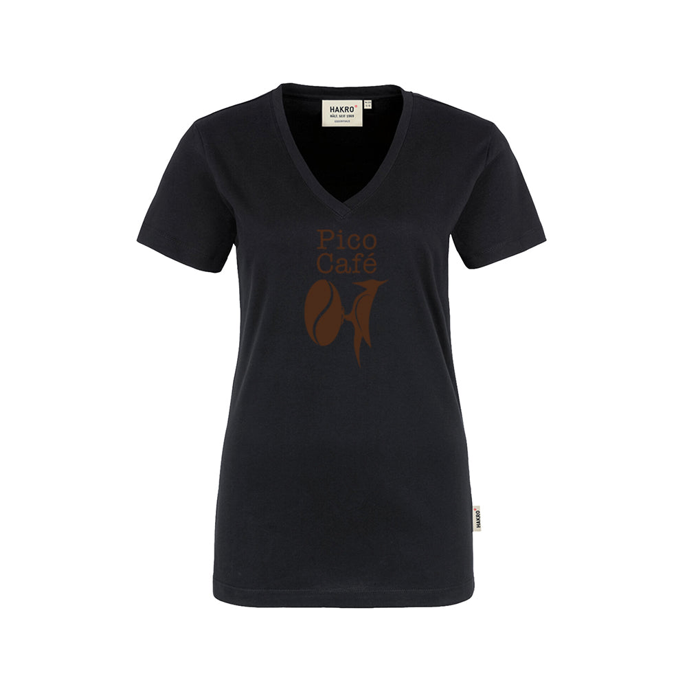 Pico Café Ladies V Neck T-Shirt: Classic Komfort