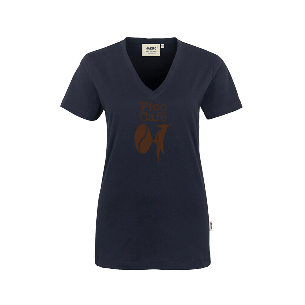 Pico Café Ladies V Neck T-Shirt: Classic Komfort