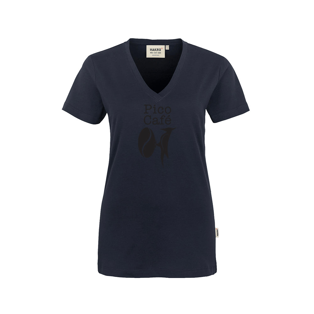 Pico Café Ladies V Neck T-Shirt: Classic Komfort