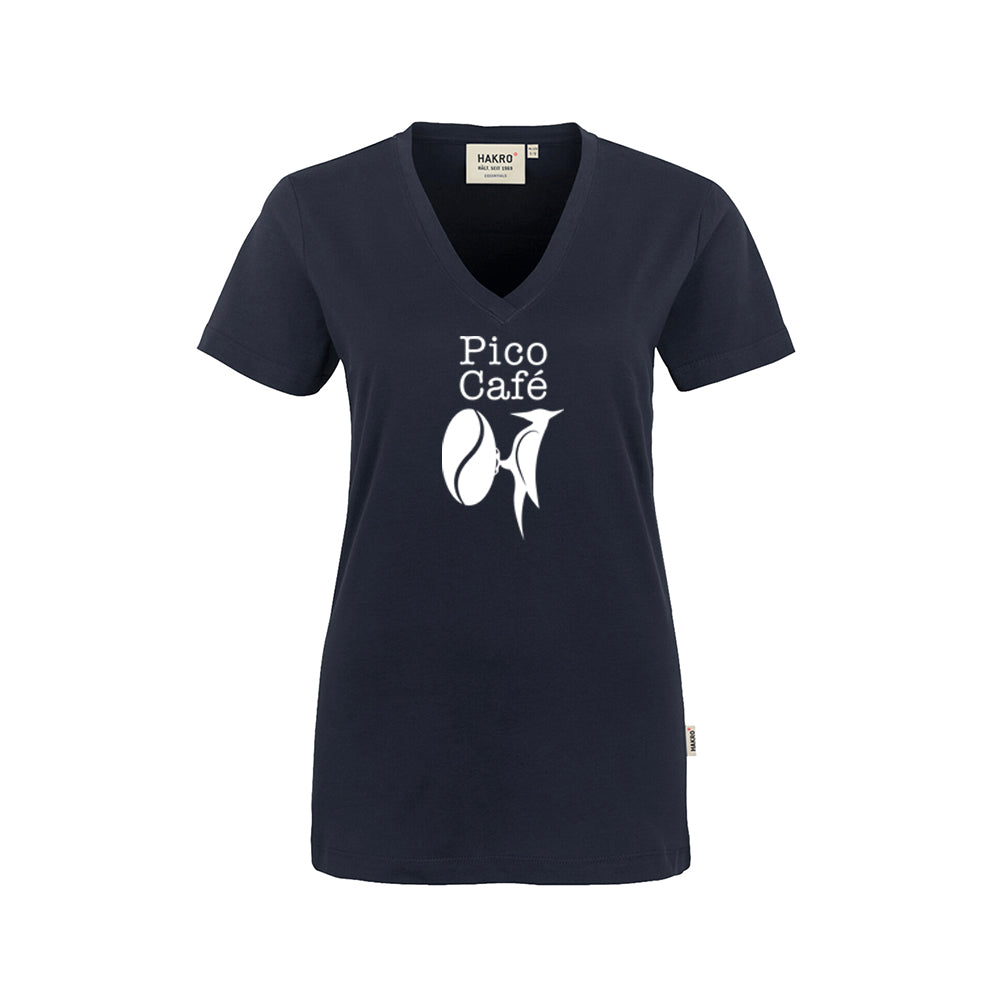 Pico Café Ladies V Neck T-Shirt: Classic Komfort