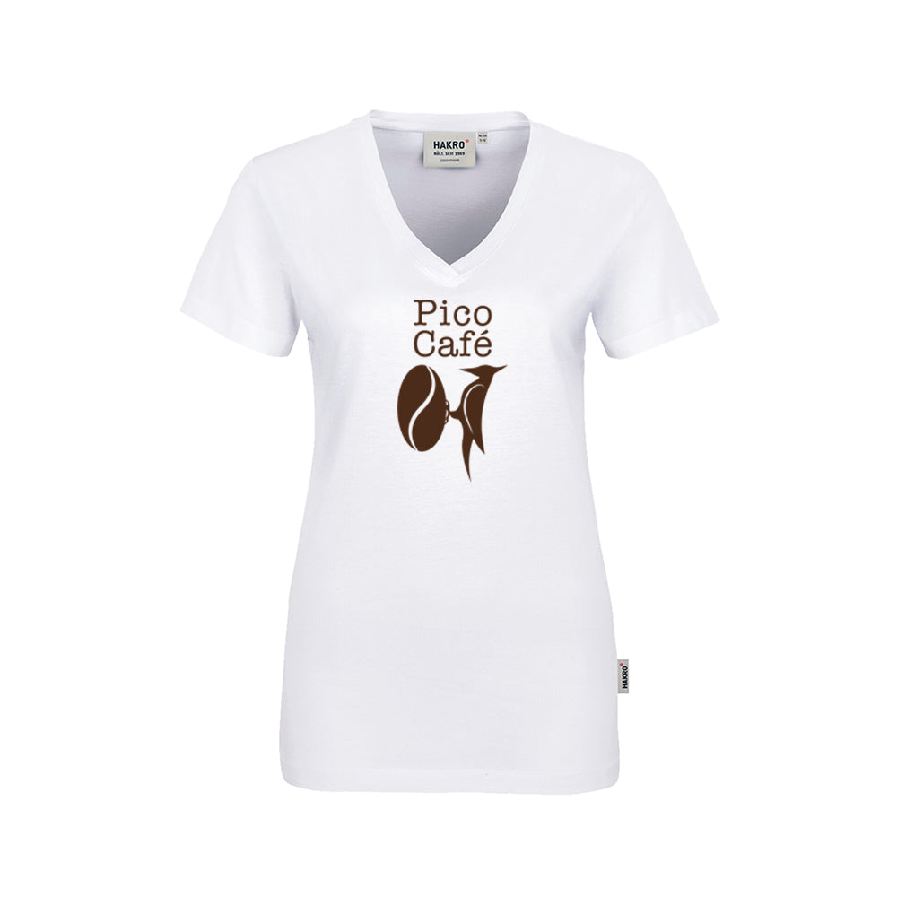 Pico Café Ladies V Neck T-Shirt: Classic Komfort